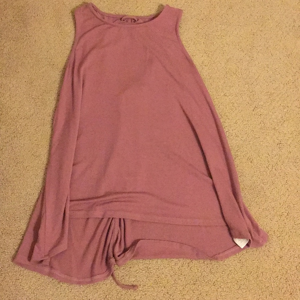 brand everleigh. settle pink open back tie up top